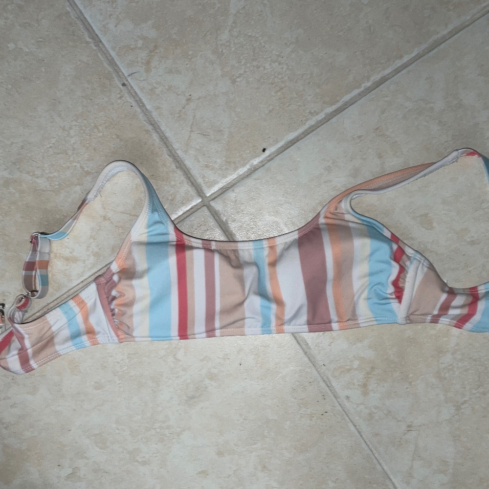 Striped bikini top
